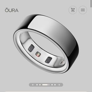 Oura Ring Size 8 SILVER NEW, original packaging  unopened